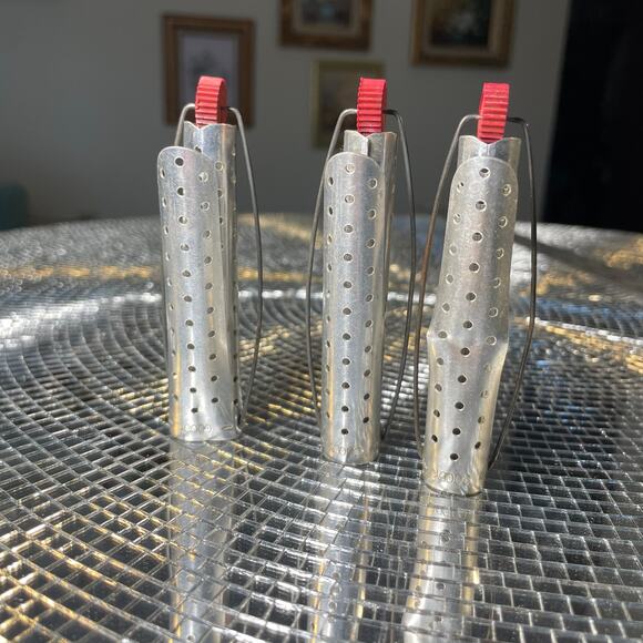 3 Antique Aluminum Hair Curlers Goody Curl Clip - Picture 8 of 8